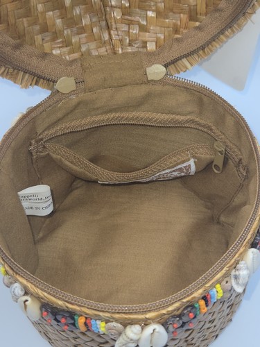 Vintage Cappelli Straworld Tiki Hut Bag Purse Straw Trader Sam’s Tiki Oasis NOS - Picture 11 of 18
