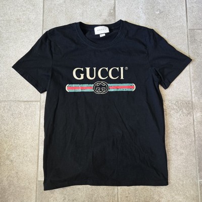 GUCCI ロゴプリント 黒 Tシャツ Logo cotton jersey T-shirt in black - Gucci | Mytheresa
