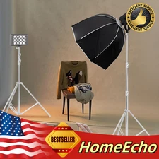 2pcs Photography Studio Lighting Softbox Photo Light Muslin Backdrop Stand Kit