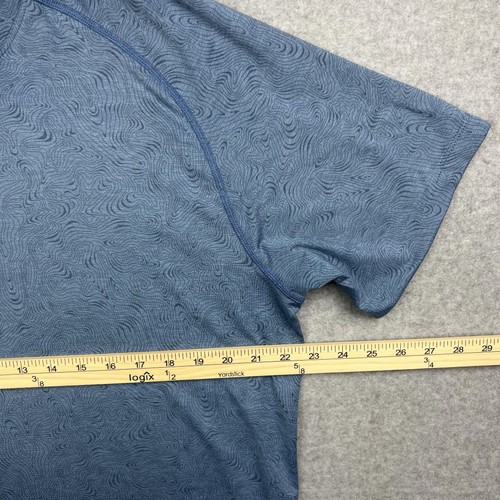 Peter Millar Shirt Mens Large Blue Performance Athletic Top Pattern Golf Tee - Picture 12 of 13