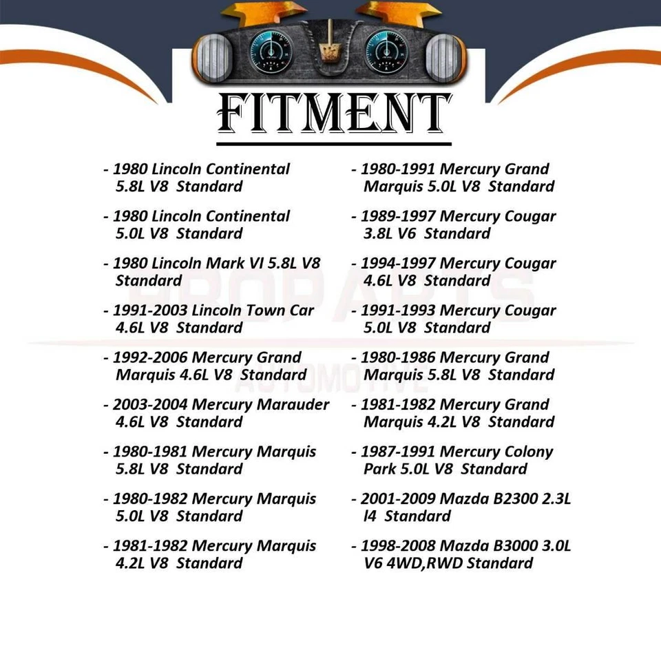 Eje trasero GMB 2X todas las juntas juntas juntas universales en U para Ford Crown Victoria 2003 Foto 4 de 4