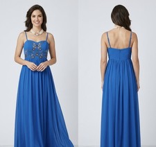 ASOS blue embellished wedding/prom/evening very long maxi dress size 12
