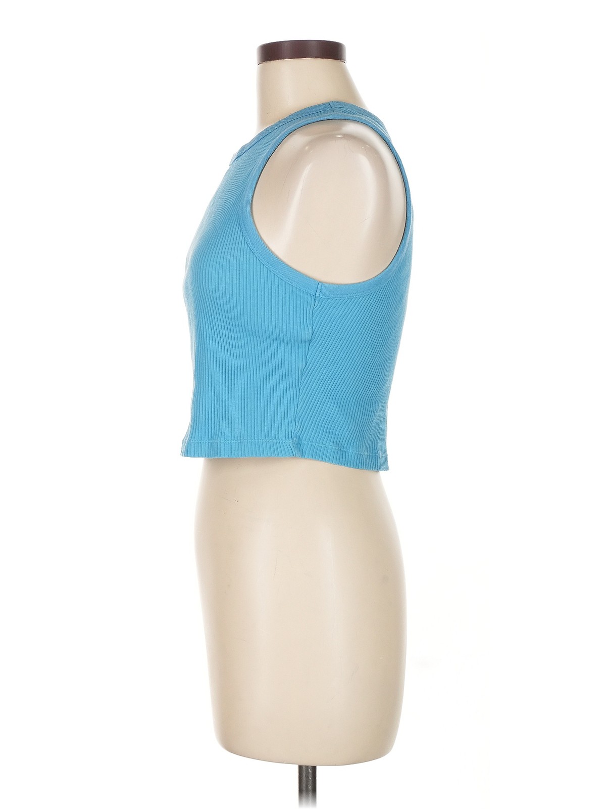 Uniqlo Women Blue Tank Top M thumbnail 4