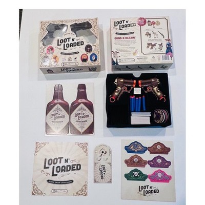LOOT N' LOADED guns a blazin' quick draw card game board complete GATWICK 2021