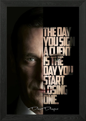 Don Draper gerahmtes Wandbild Poster Leinwanddruck Bild