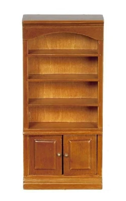Maison de Poupées Noyer Salle Armoire Étagère Unité Bibliothèque 1:12 Scale - Photo 1/4