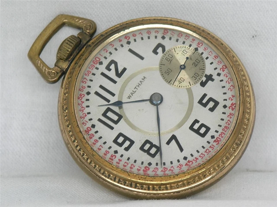ANTIQUE 18 SIZE WALTHAM CONVERSION DIAL CHOO-CHOO CASE POCKET WATCH, RUNNING! - Image 3 of 4
