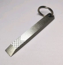Flytanium Flybar Stonewash Titanium Prybar Anodized Milled Texture Key Ring Tool