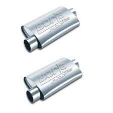 Borla 40659 Set Of 2 Proxs 19 Oval Mufflers With 2.5 Center In Offset Out