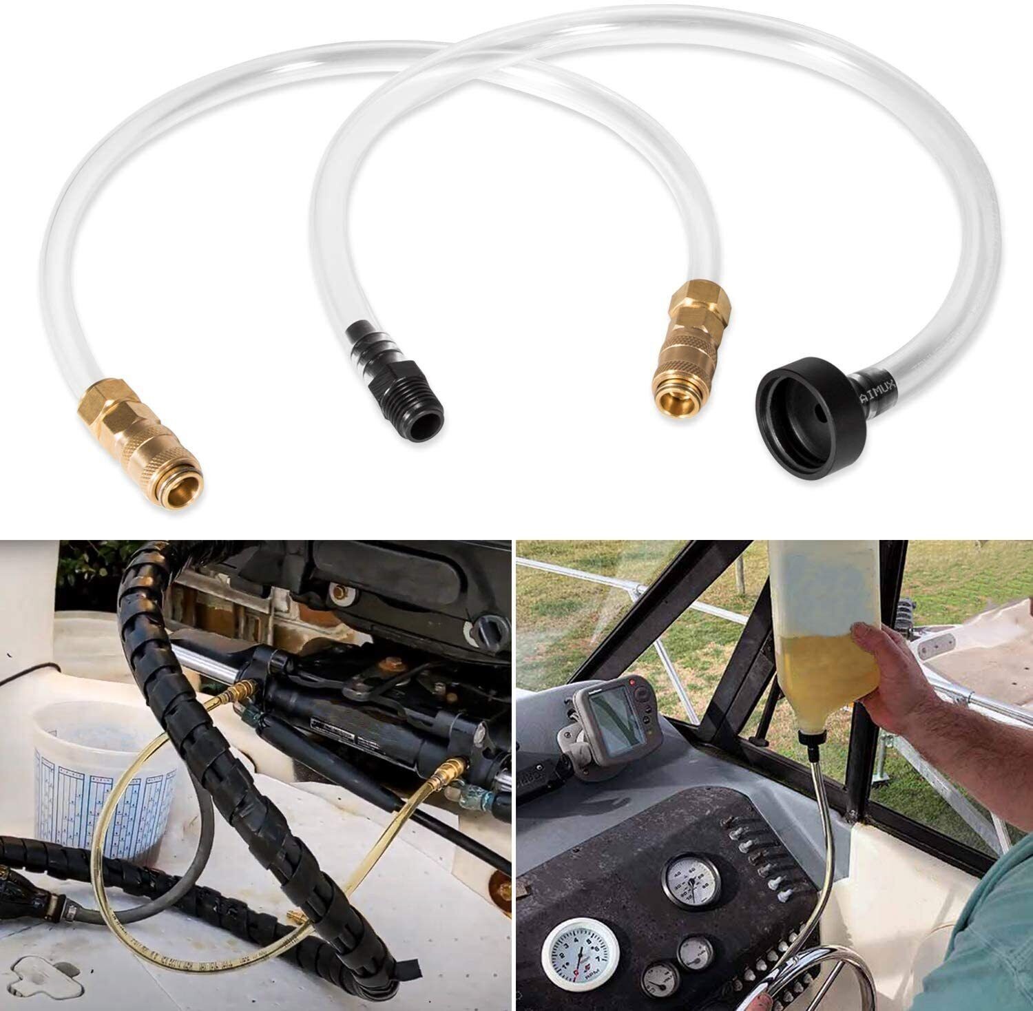 2X Boat Bleed Kit Filler Kit Bleeder Hose For Seastar Hydraulic Steering Systems