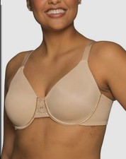 NWT Vanity Fair Womens Beige Beauty Back Full Figure Underwire Bra 44DD
