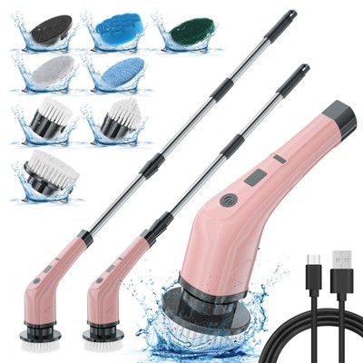 8 IN 1 Electric Spin Scrubber Cordless Power Cleaning Brush Rechargeable Cleaner