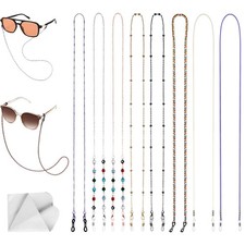 BILIONE 8 Pcs Eyeglasses Chain, Beaded Eye Glasses Holders Around Neck for Wo...