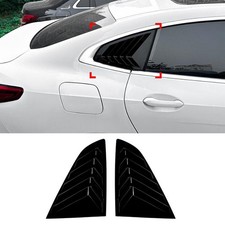 For 2020-2023 BMW 2-Series F44 Glossy Black ABS Rear Window Shutter Cover Trim