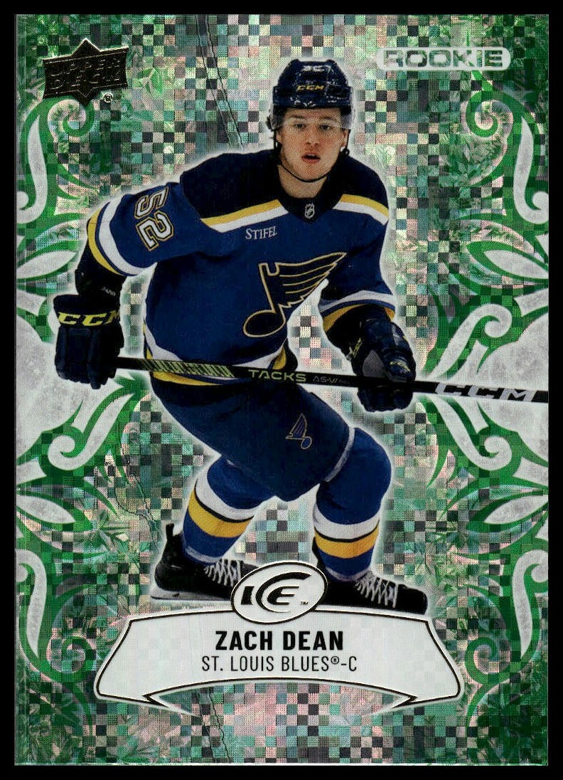 2024-25 Upper Deck Ice #114 Zach Dean Emerald Green RC