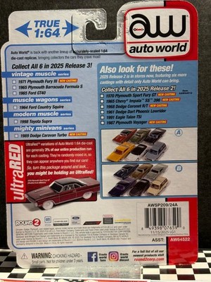 1/64 AW AUTO WORLD 1998 TOYOTA SUPRA RELEASE 3 VERSION A LIMITED