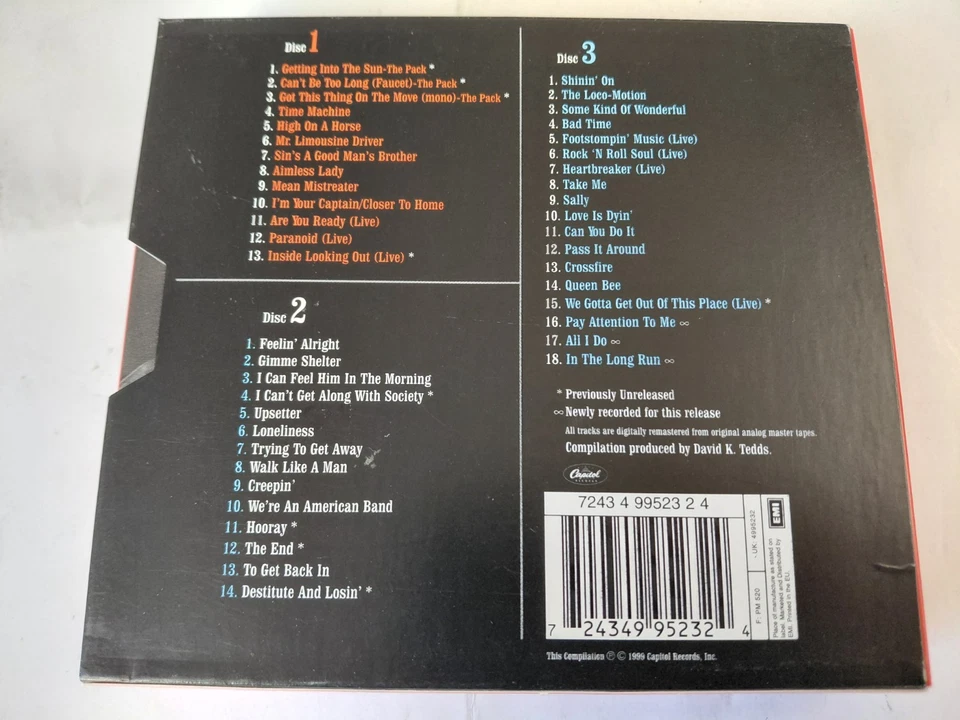 GRAND FUNK RAILROAD Thirty Years Of Funk 3CD, 1969-1999, Anthology, ungespielt ! - Bild 2 von 4