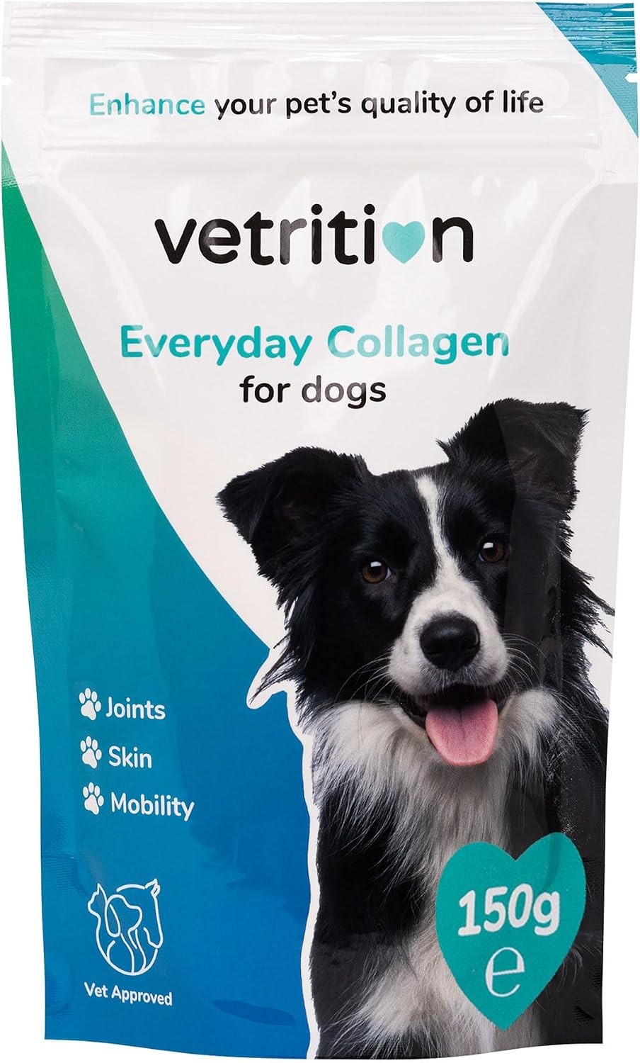 Dog Joint Care Collagen Powder 150g Hydrolysed Pet Supplement for Stiff Joints
