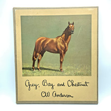 1955 C.W. ANDERSON GREY, BAY and CHESTNUT HORSE ART PORTFOLIO COMPLETE, EXC COND