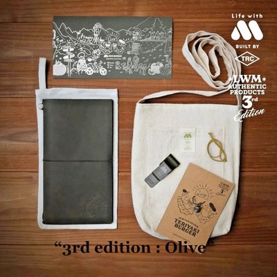 モスバーガー TRAVELER’S notebook set 3nd NEW Traveler's Factory Mos Burger Traveler's Notebook Olive Set