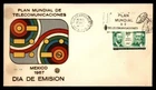 Mayfairstamps Mexico FDC 1967 Men Telecommunications World Plan First Day Cover