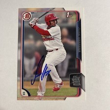 2015 Bowman Chrome Prospects Juan Herrera Auto Signed On Card