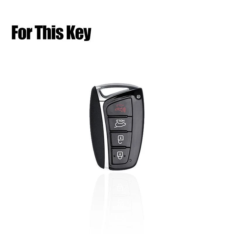 Funda Carcasa Llavero Inteligente Coche Cuero Genuino Para Hyundai Santa Fe Equus Genesis Foto 2 de 4