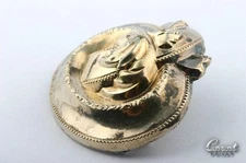 Biedermeier Brooch Silver Antique Clip On Needle Pin