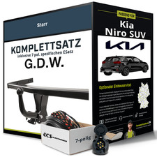 Für KIA Niro SUV I Typ DE Anhängerkupplung starr +eSatz 7pol 08.2016-08.2022 NEU