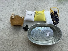 CUTE Breyer Horse Traditional Accessories Lot Feed Bag Grain Trough Hay Net Etc