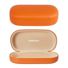 molshine Hard Shell Leather Sunglasses Case,Classic Large Glasses Case for Wo...