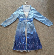 Disney Frozen 2 Elsa Adventure Dress Girls Costume Size 4-6X Blue Snowflake