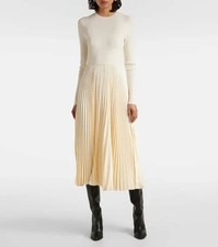 RRP £400 womens RALPH LAUREN paneled dress Wool midi maxi size L uk 14-16 b2