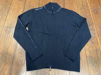 Vintage Armata Di Mare Full Zip Sweater Blue Wool Made In Italy