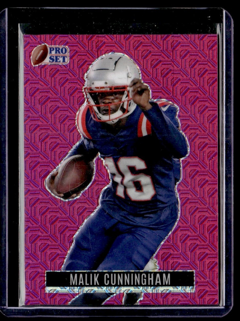 2023 Pro Set Metal Retro Pink Mojo Malik Cunningham 3/6 Patriots #RB-64
