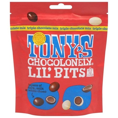 Lil Bits Dk Mlk Wht Choco 4 oz  Made in Netherlands