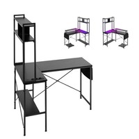 Uimoso Gaming Tisch L-Form Computertisch Mit Led MonitorstäNder 1,2 M