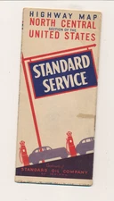 1930's Standard Service Oil Co North Central section Of US #7