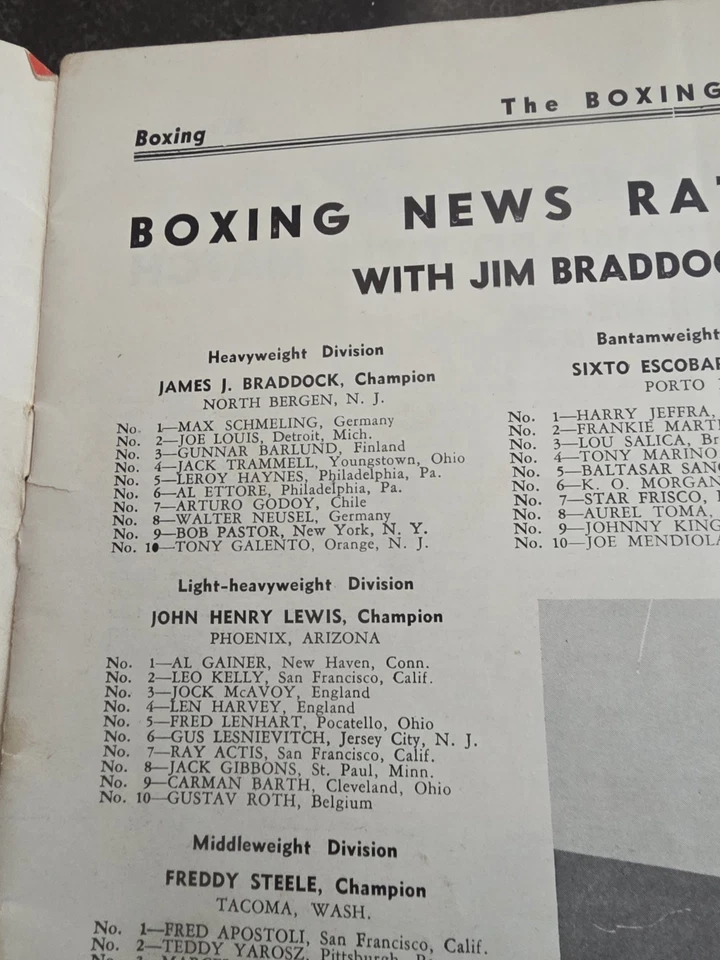 James Braddock January 1937 Boxing News - Image 3 of 4