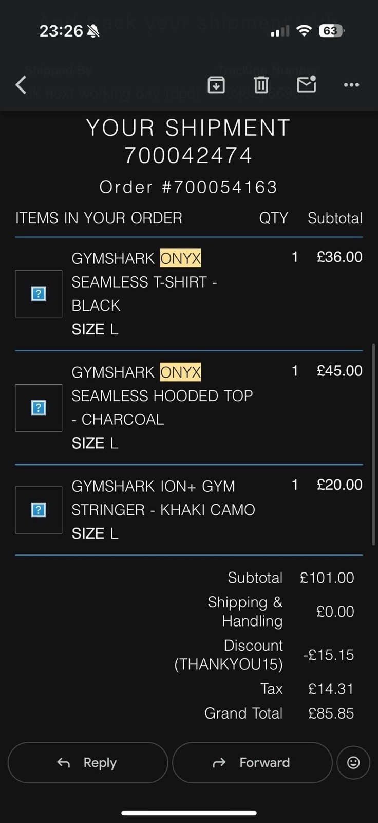 Rare Gymshark Onyx V1 Hoodie (David Laid) - Size L, 2016 Release image 7