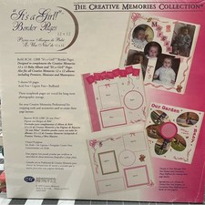 Creative Memories It's A Girl Scrapbook Border Pages NEW in Package Page Kit