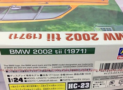 Kit Maquette Voiture Miniature BMW 2002 Tii échelle 1/24 - Hasegawa - Neuf - Origine Japon