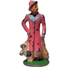 Barclay Toy Soldier B157 Woman Passenger with Dog Pink Coat Happy Traveler