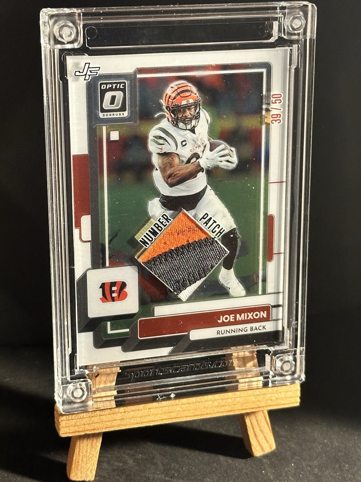 2024 Jersey Fusion Joe Mixon Player Used Worn 3 Color Number Patch Optic 39/50