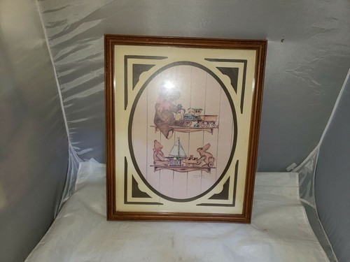 Vintage Original Gilt Framed Signed Watercolor Painting B. Sienkiewicz