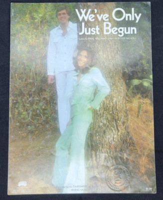 We've Only Just Begun The Carpenters Sheet Music Piano Guitar Vocal 1972