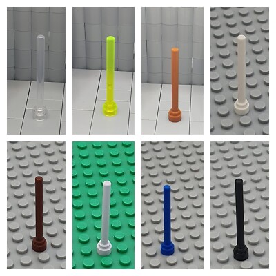LEGO  5x Clip Bar Antenne Mast Brick 1x4 3957b  28658 flacher Kopf - Div Farben