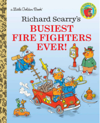 Little Golden Book Richard Scarry Busiest Fire Fighters Ever 1993/24th Printing