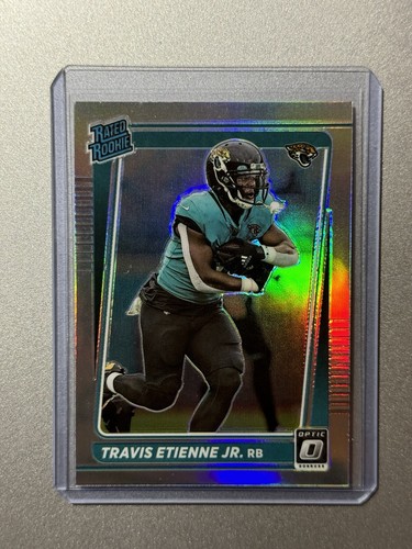 Travis Etienne Jr Jacksonville Jaguars Panini Optic NFL 2021 SILVER RATED ROOKIE - Picture 2 of 7