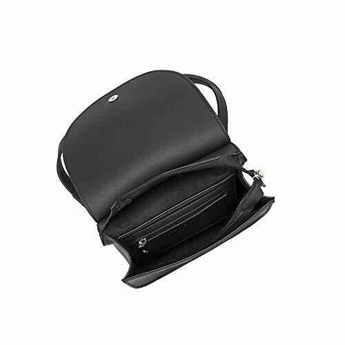 Borsa a tracolla piccola MELIE Bianco Aly anello nero pelle VEGAN NUOVA CON ETICHETTE NUOVA - Foto 7 di 9